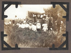 Gathering outside car